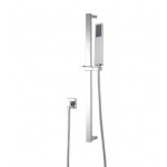 Vog Brushed Nickel Shower Rail with Handheld Shower